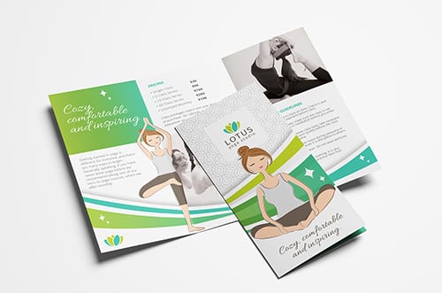 Yoga Studio Tri Fold Brochure Template