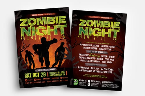 Zombie Night Flyer Template