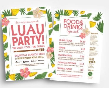 Free Luau Party Flyer Templates