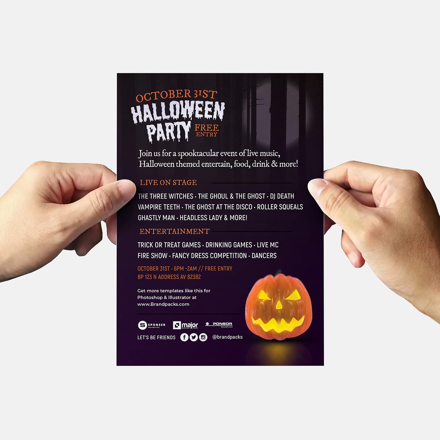 Free Halloween Flyer Template PSD Ai Vector BrandPacks