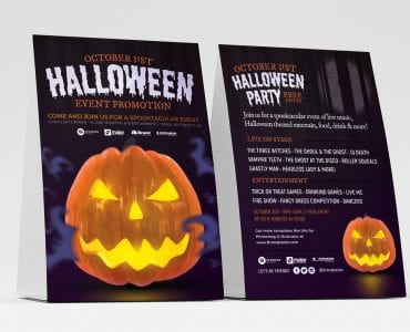 Free Halloween Flyer Template (Table Tent)