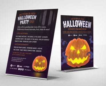 Free Halloween Flyer Template (Table Tent)