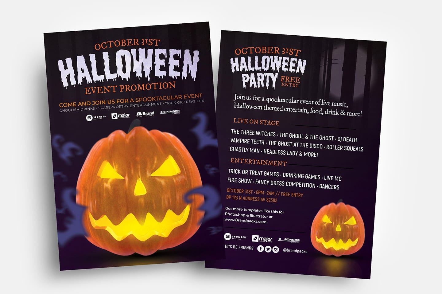 Free Halloween Flyer Template Psd Ai Vector Brandpacks