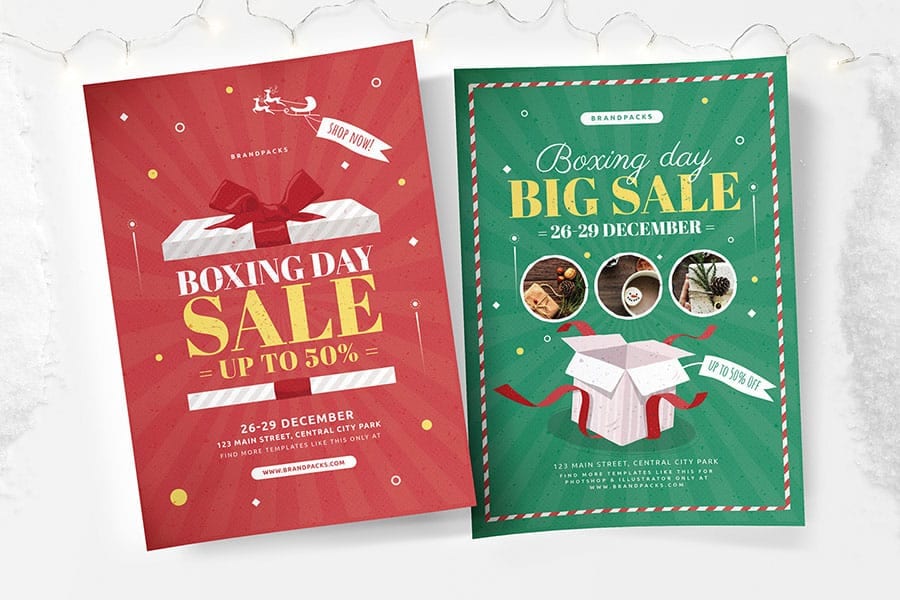 Boxing Day Sale Poster Templates