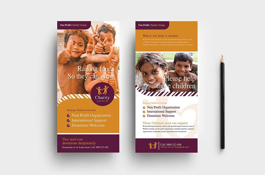 Charity DL Rack Card Template