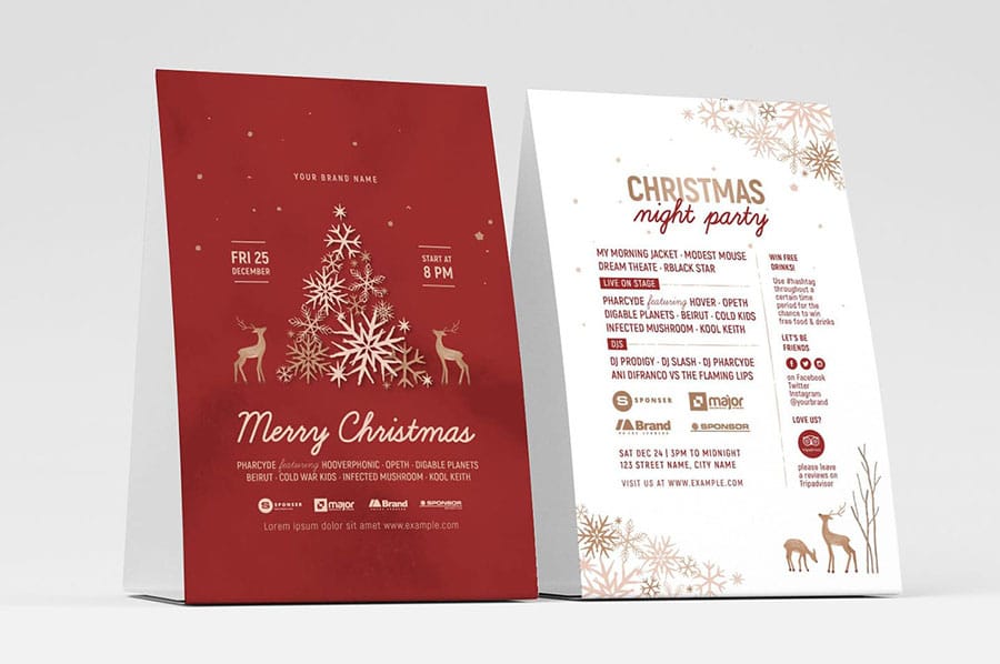 Ornate Christmas Flyer Template / Table Tent