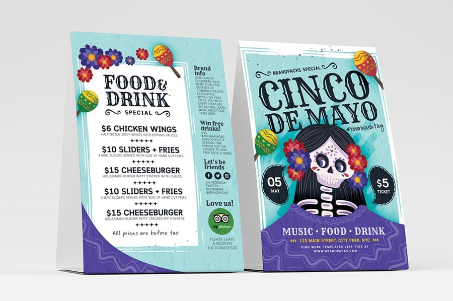 Cinco de Mayo Flyer with Skeleton Illustration
