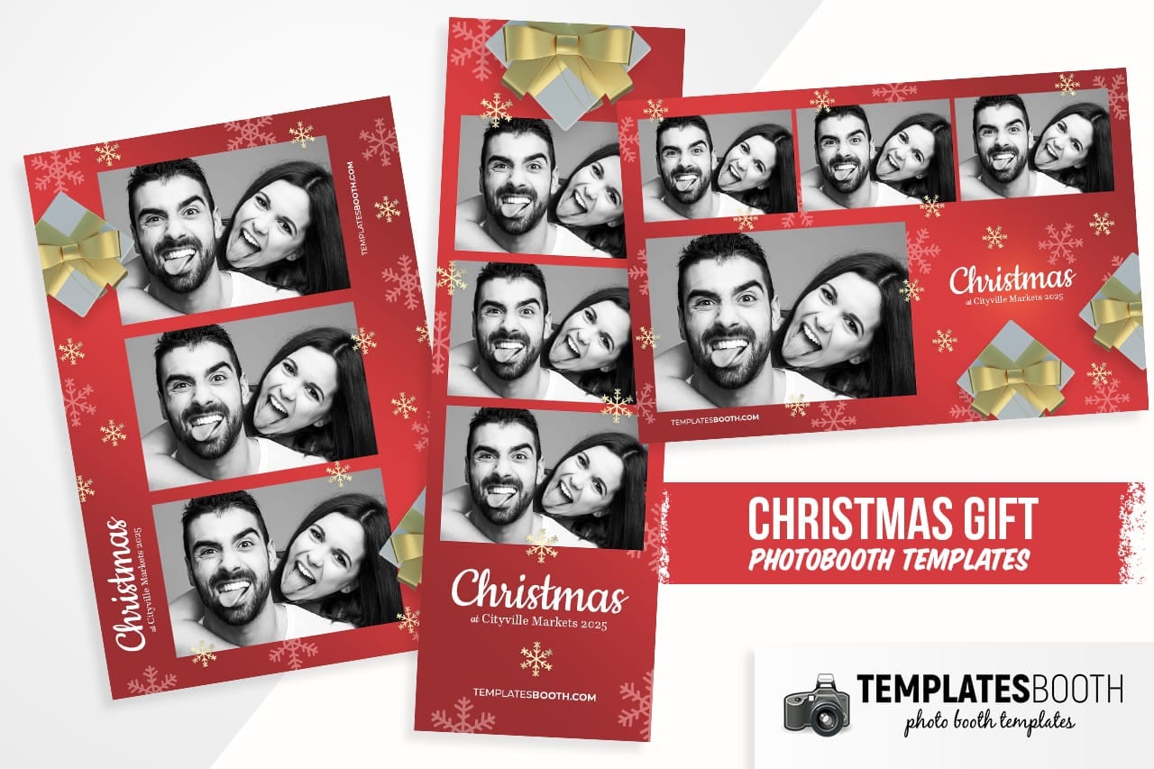 Christmas Gift Photo Booth Template