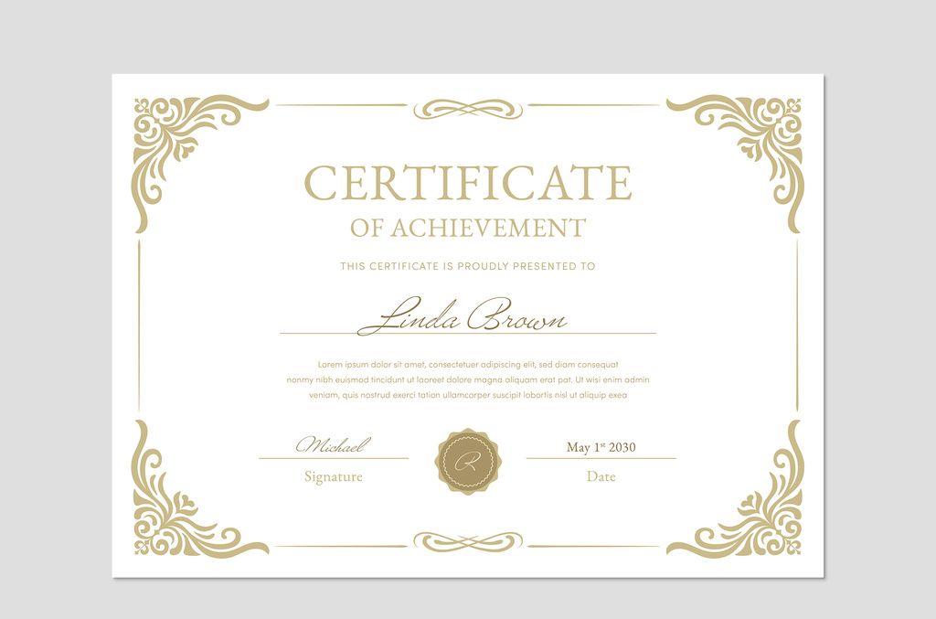 Certificate Template for InDesign