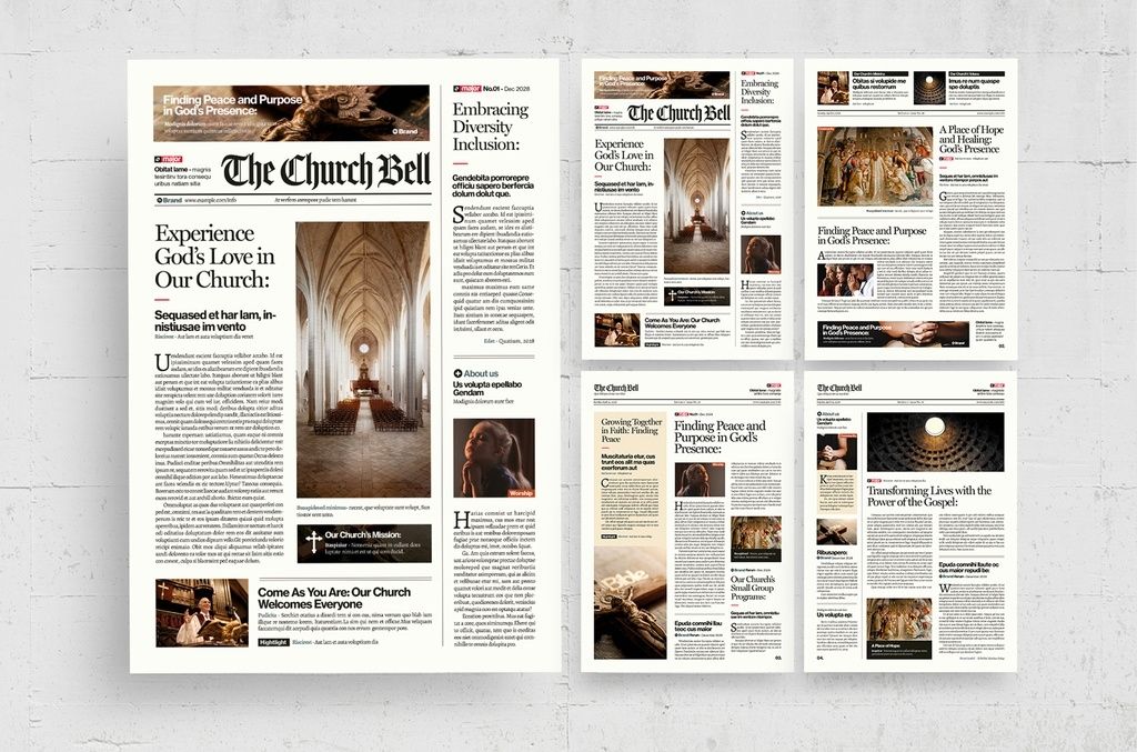 Newspaper Newsletter Layout for InDesign