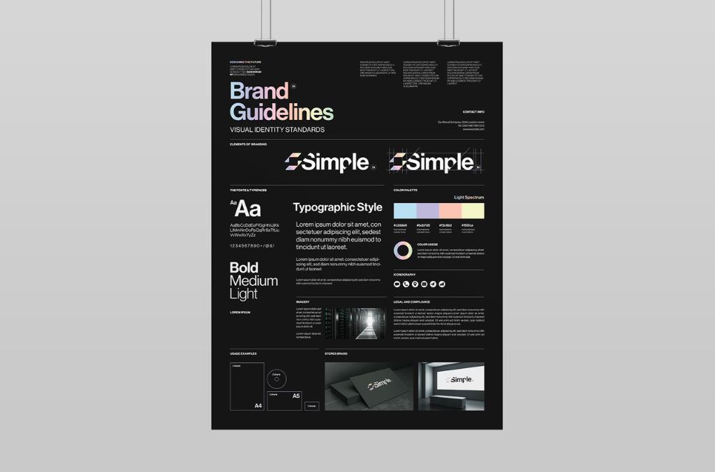 Brand Guidelines Poster Layout for InDesign