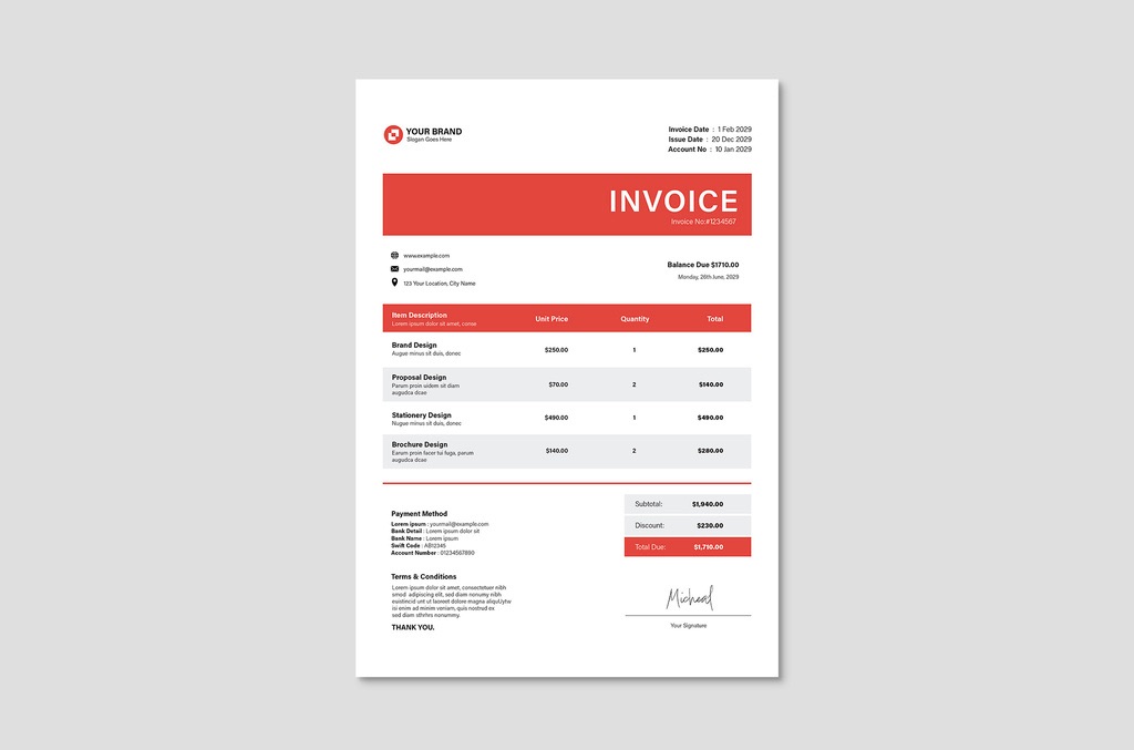 Invoice Template for InDesign
