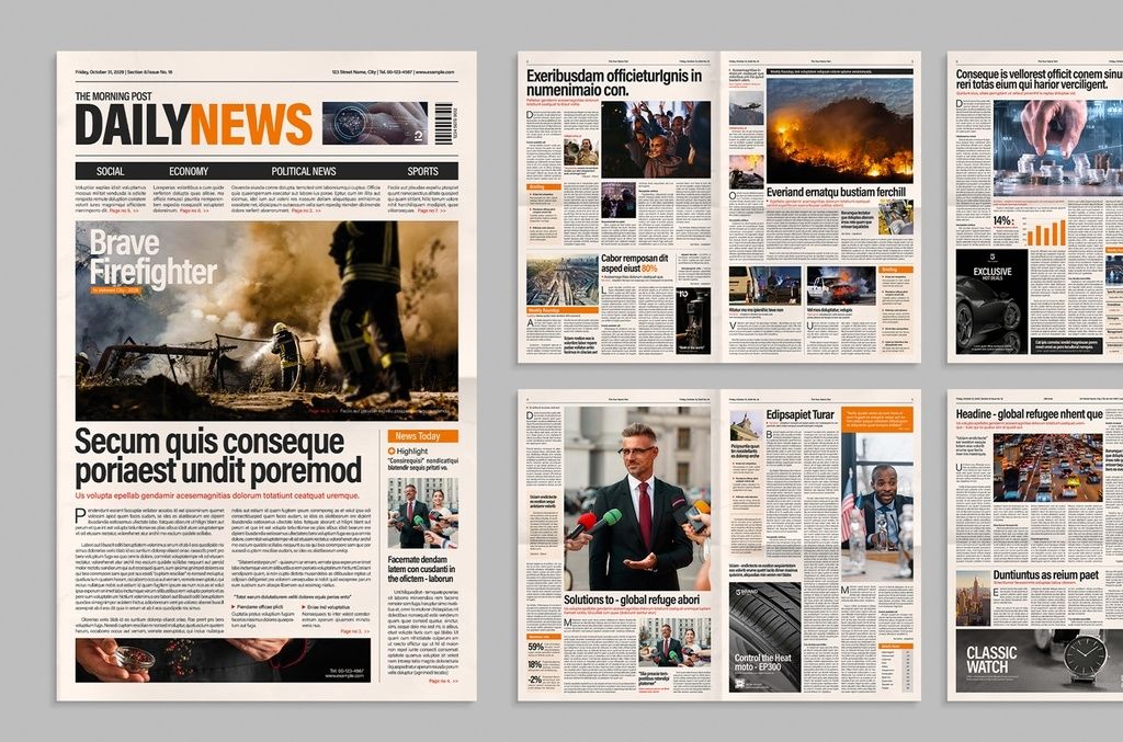 Tabloid Newspaper Layout for InDesign