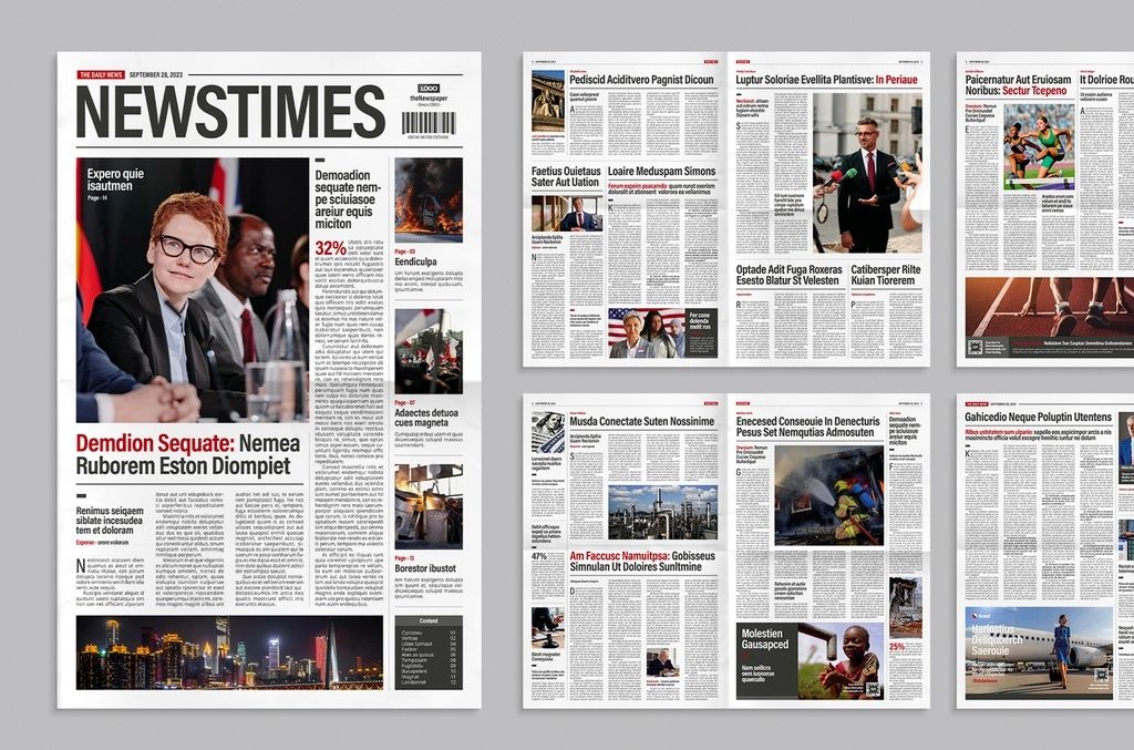 Modern Newspaper Layout for InDesign