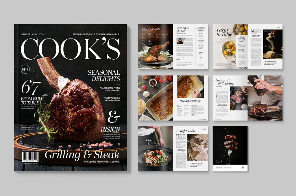 Food Magazine Layout for InDesign