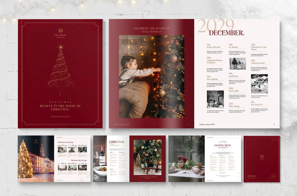 Christmas Brochure Layout for InDesign