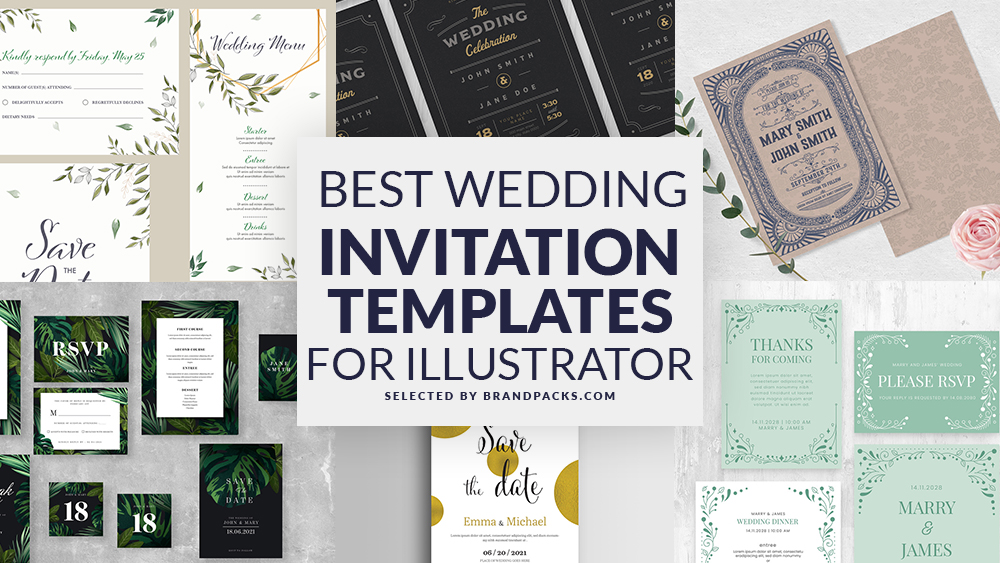 36 Best Illustrator Wedding Invitation Templates