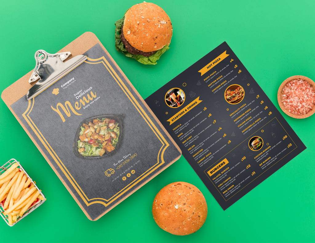 food-menu-design-ornage-layout-illustrator