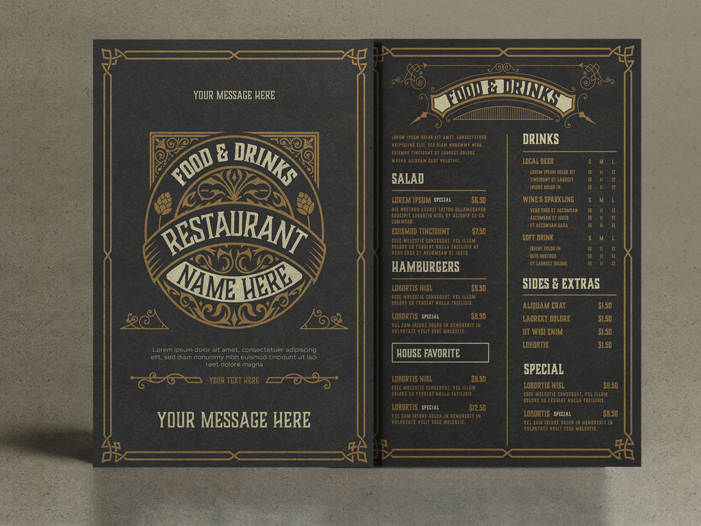 restaurant-menu-layout-with-ornamental-brown-elements-illustrator
