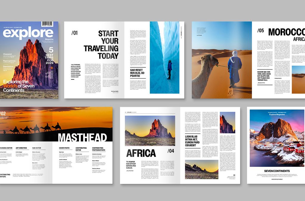 Travel & Tourism Magazine Layout for InDesign