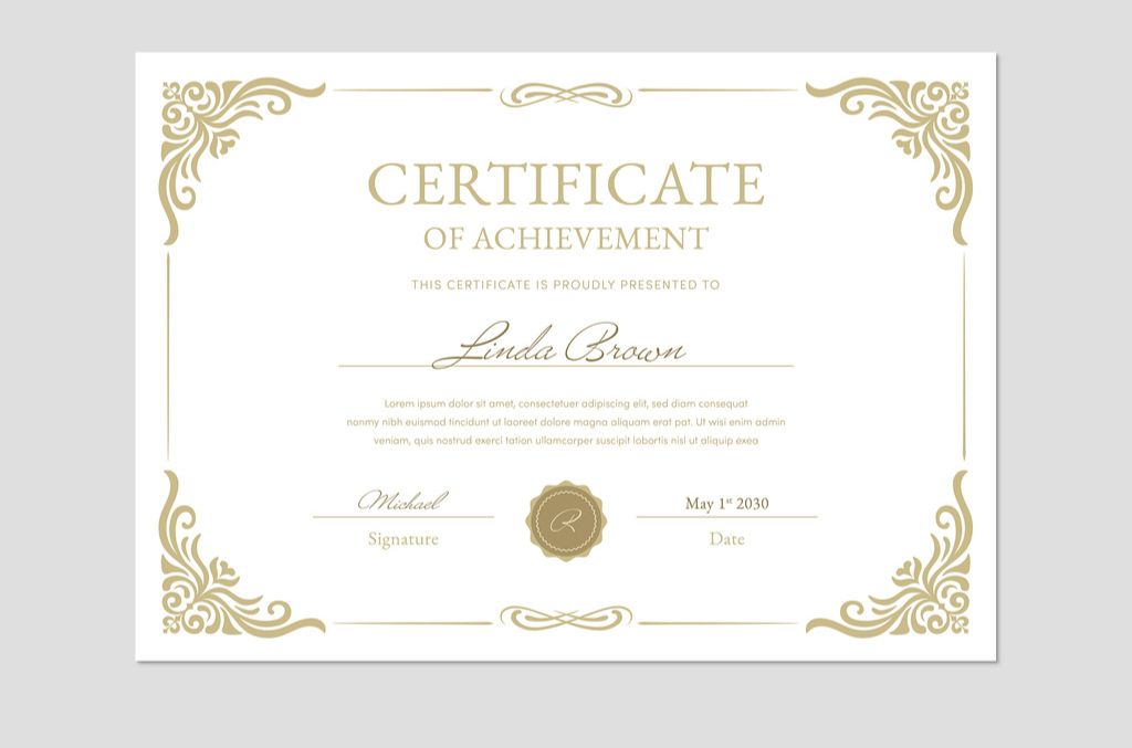 Certificate Template for InDesign