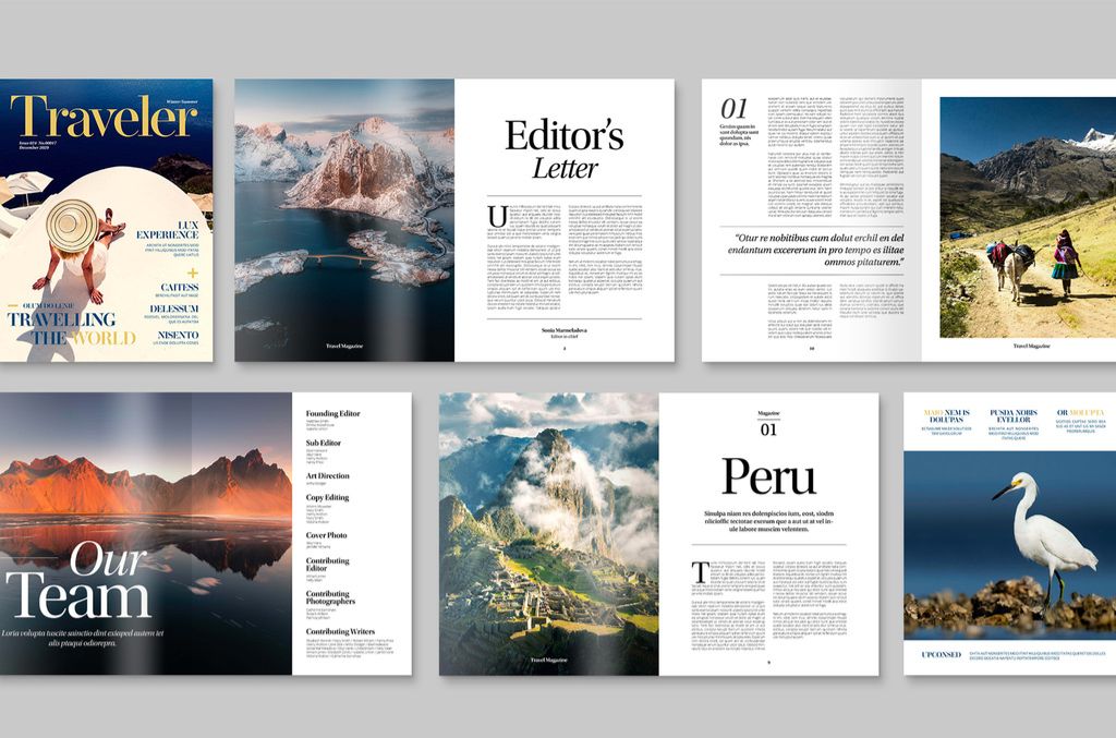 Travel Magazine Layout for InDesign