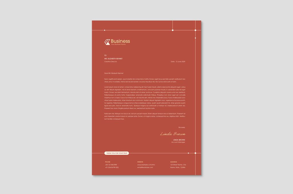 Modern Creative Letternhead Template for InDesign