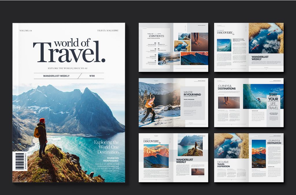 Travel Magazine Template Layout for InDesign