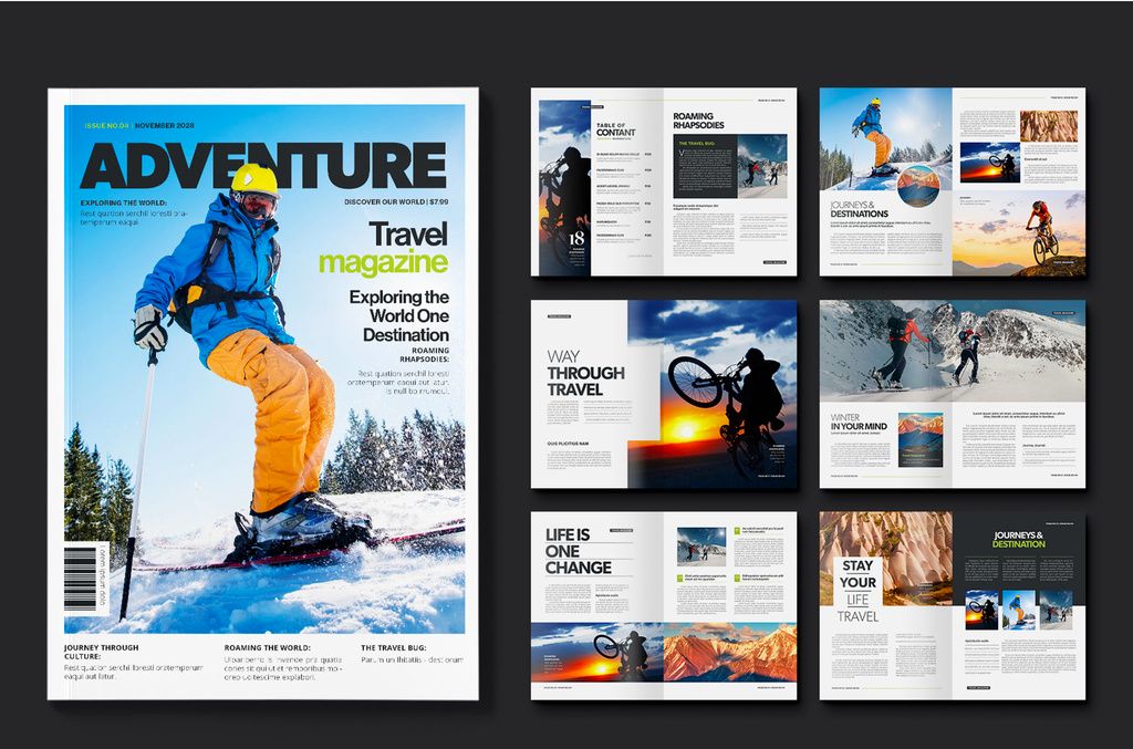 Travel Magazine Layout for InDesign