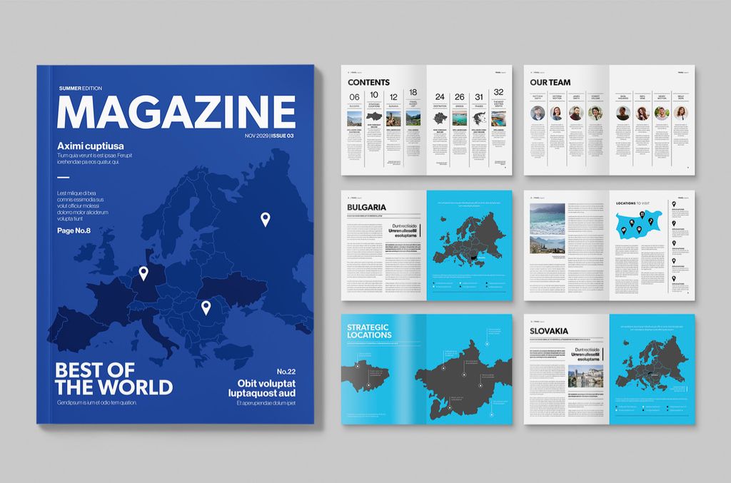 Travel Magazine Template Layout for InDesign