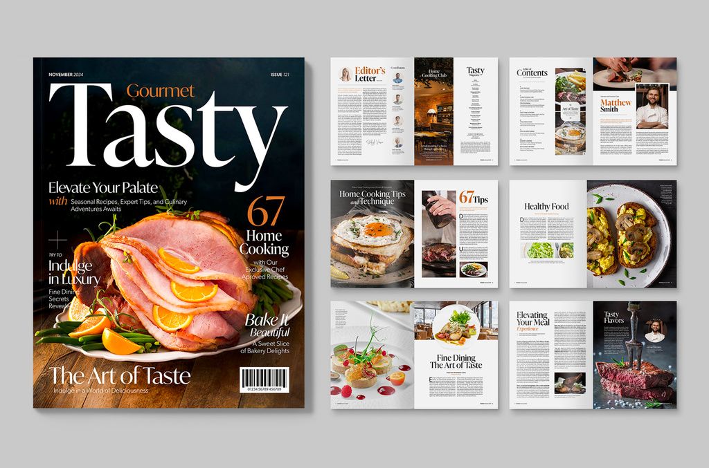 Food Cooking Magazine Layout for InDesign