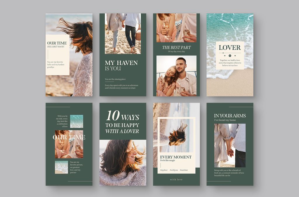 Social Media Story Stories Banner Layouts for InDesign