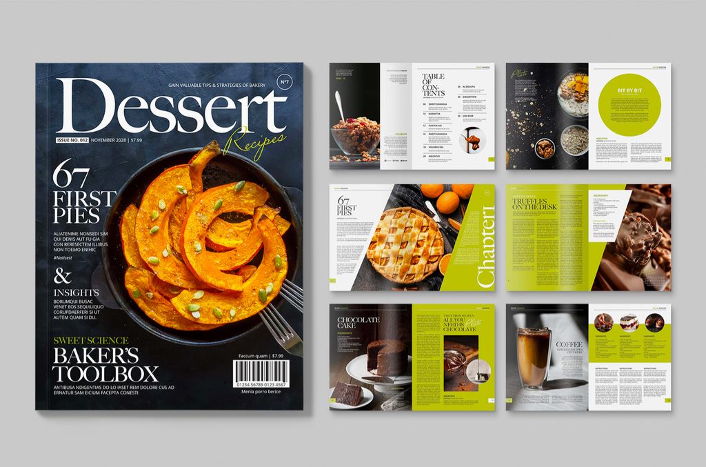 Food Magazine Layout for InDesign