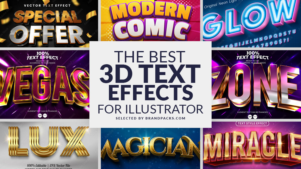 35 Best Illustrator 3D Text Effects