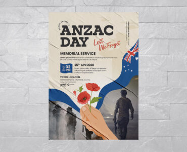 Anzac Day Flyer Template (AI, EPS Format)
