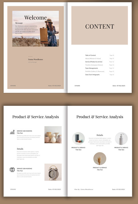 business plan indesign template free