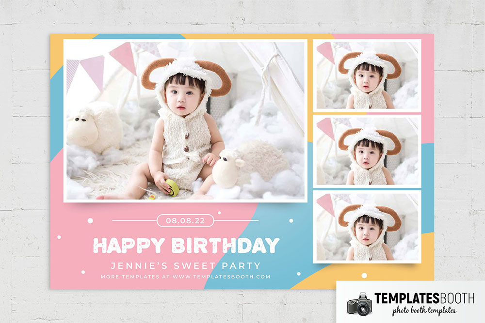 Baby Birthday Photo Booth Template
