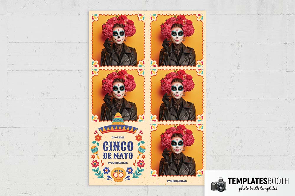 Colourful Cinco De Mayo Photo Booth Template