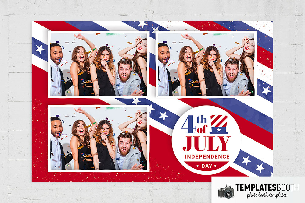 4th of July Photo Booth Template (4x6 postcard)