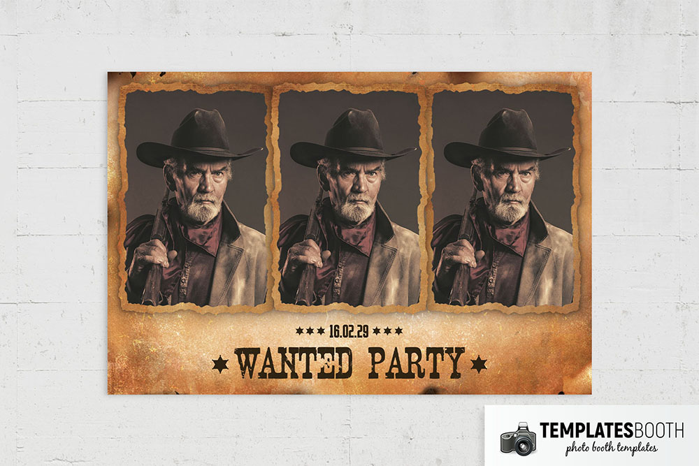 Wanted Poster Photo Booth Template