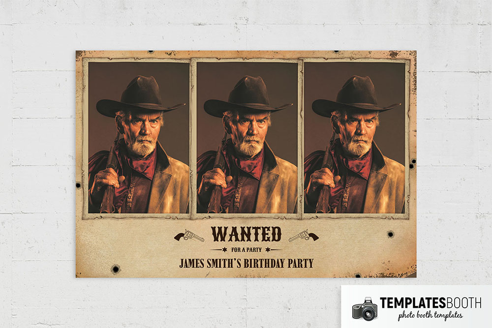Wanted Poster Photo Booth Template v2