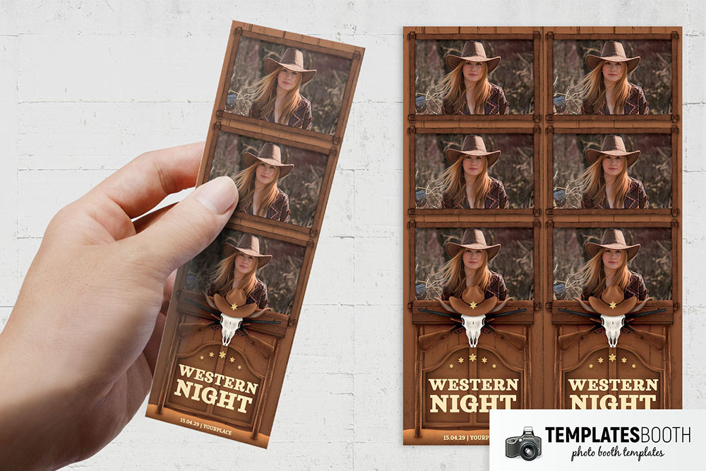 Western Nights Photo Booth Template