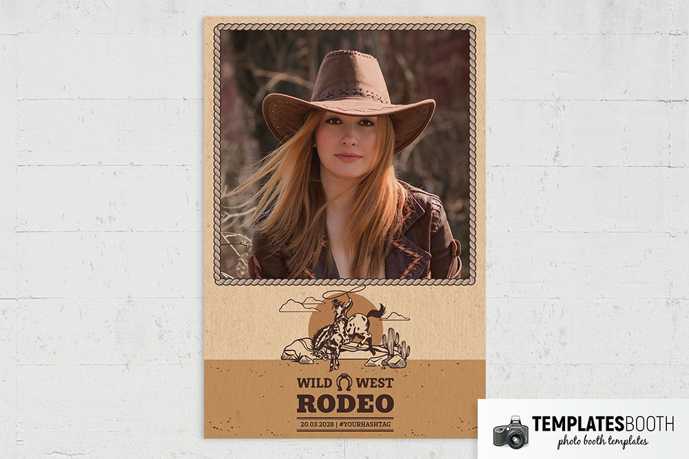 Wild West Rodeo Party Photo Booth Template