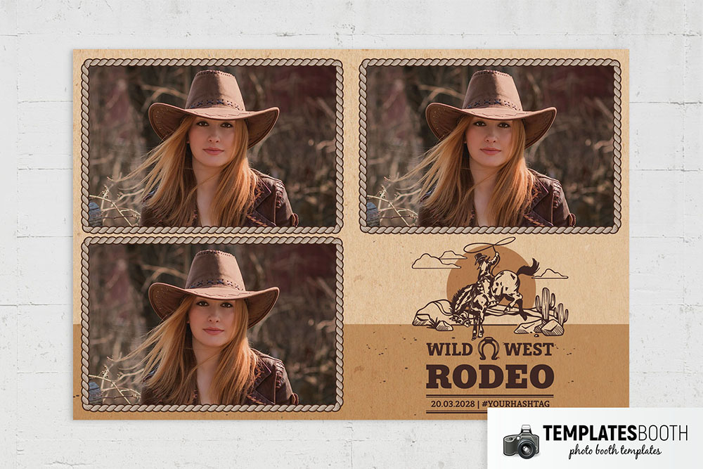 Wild West Rodeo Party Photo Booth Template