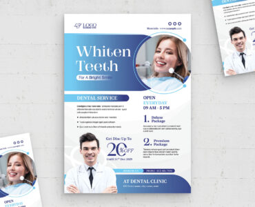 Dental Clinic Poster Template (AI, EPS Format)