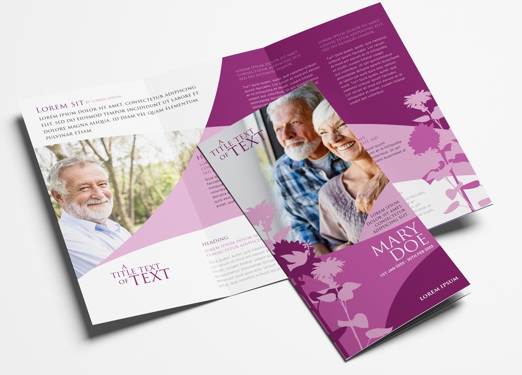 Church Trifold Brochure for Funeral Service INDD