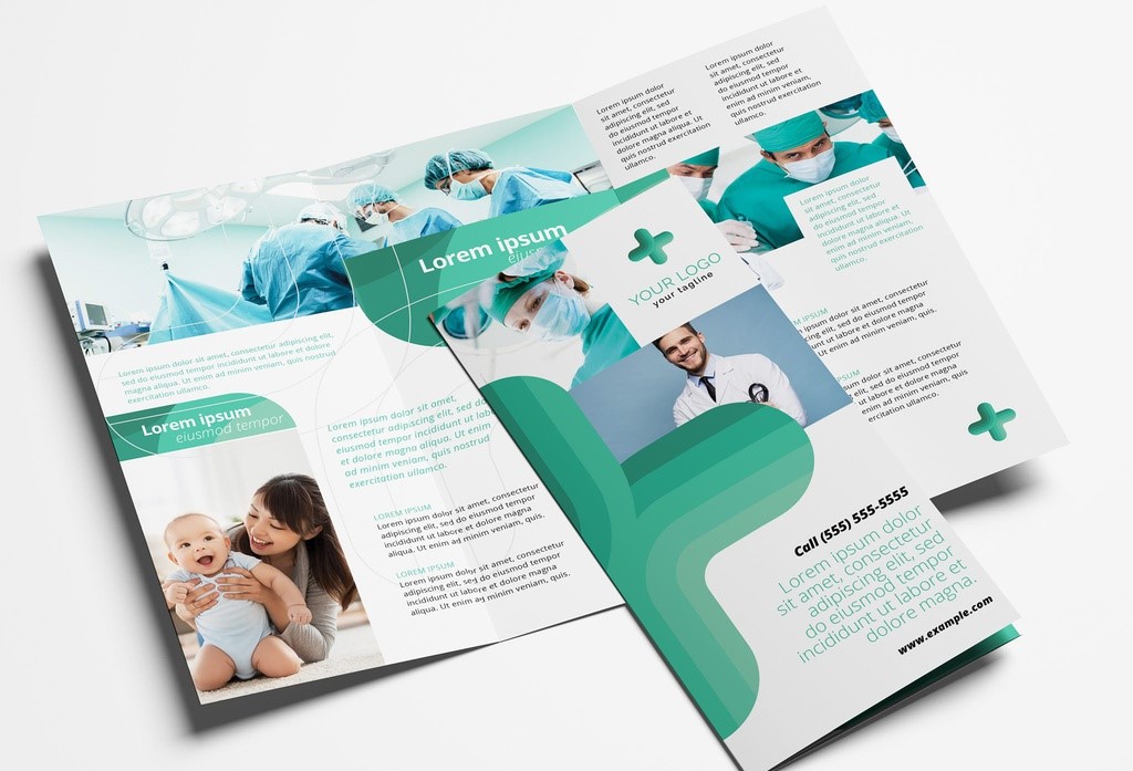 Modern Hospital Trifold Brochure for Medical Services INDD