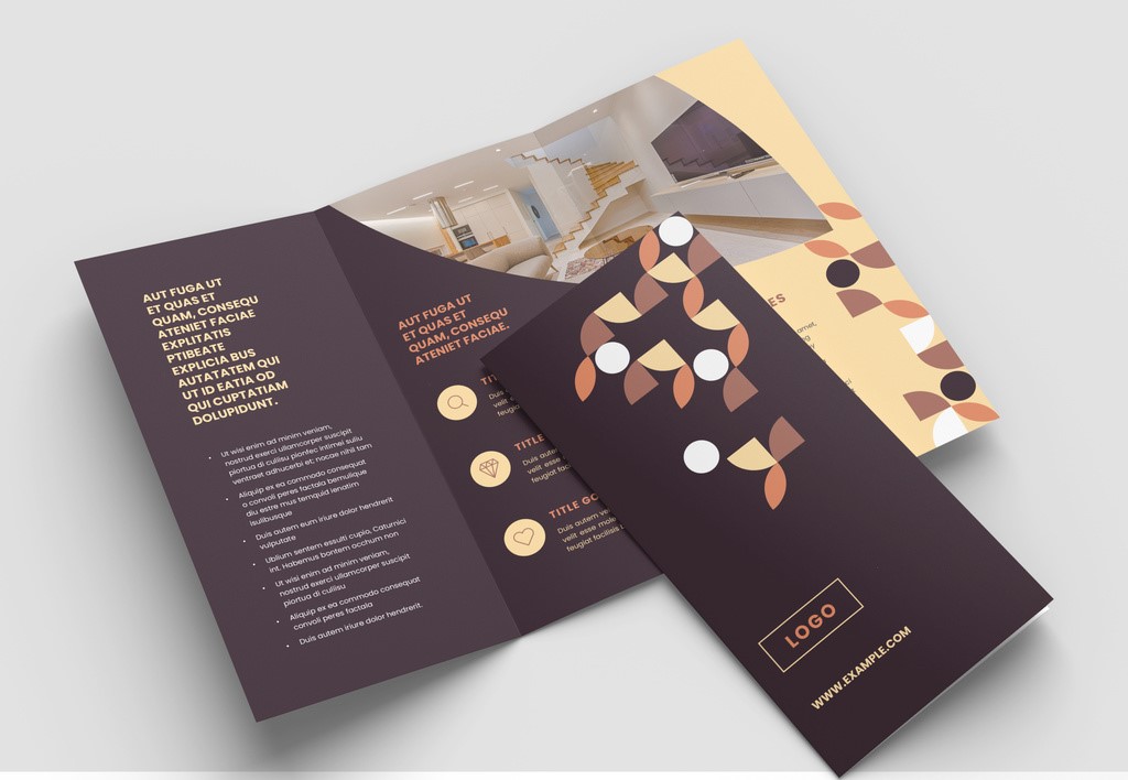 Patterned Trifold Brochure Layout
