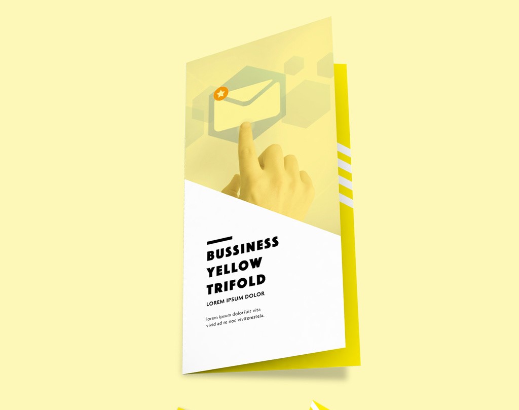Yellow Business Trifold Brochure Layout