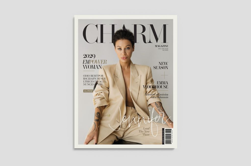 Fashion Magazine Cover Layout Elegant Classy Business Woman for PSD Photoshop